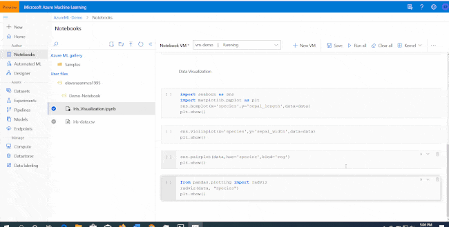 Azure machine sale learning jupyter notebook